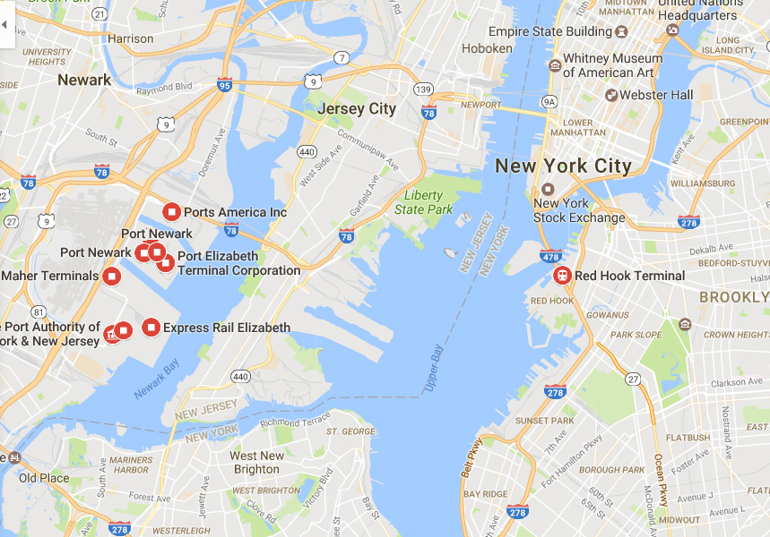Terminal New York map